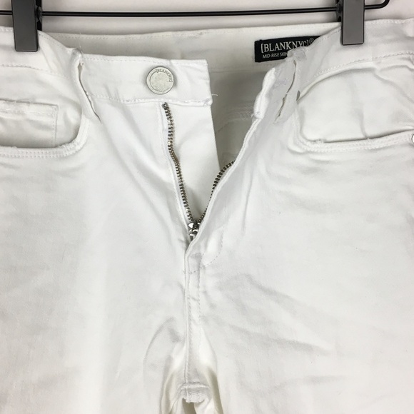 BLANK NYC Jeans Mid-Rise Skinny Distressed Ripped Knee Stretch Denim Size 28 - Picture 3 of 16